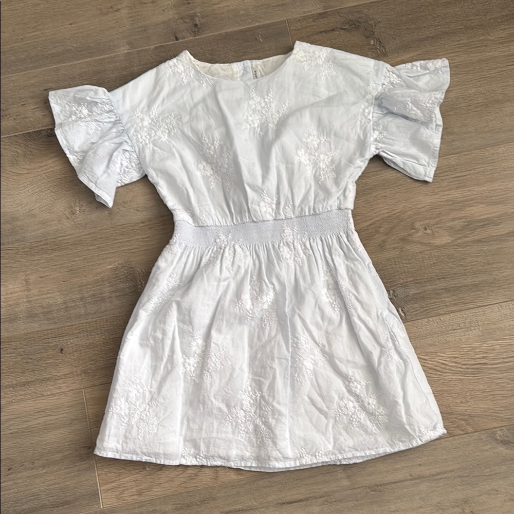 Janie and Jack White Ruffled Smocked Sundress